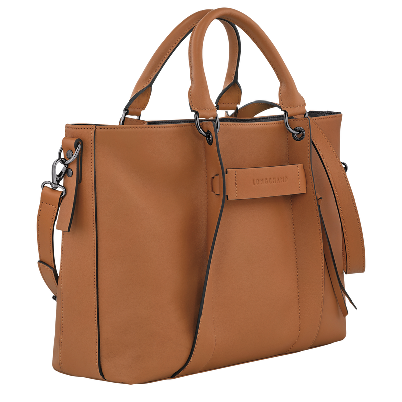Longchamp 3D Bolso con asa superior L , Cuero - Natural  - Vista 3 de 6