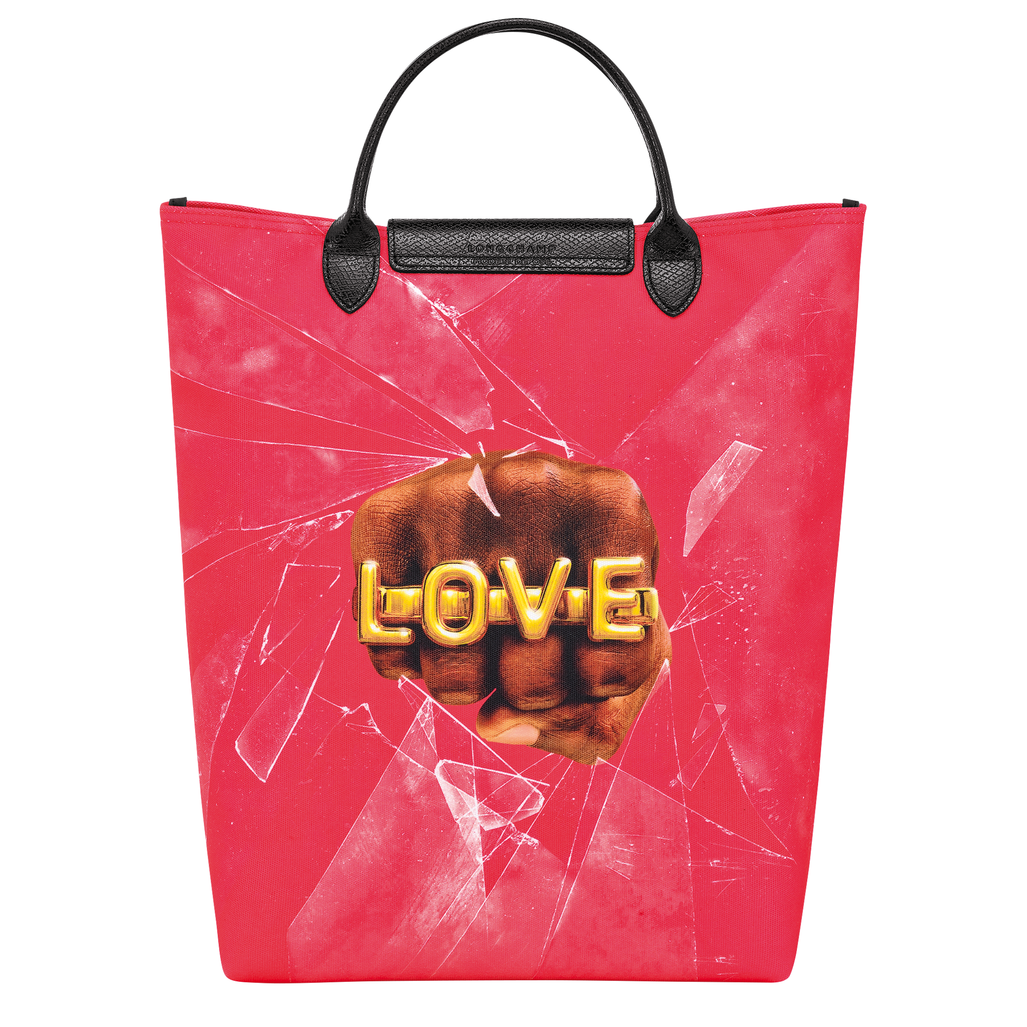 Longchamp x ToiletPaper M Tote bag Red - Canvas (10168TPD545)