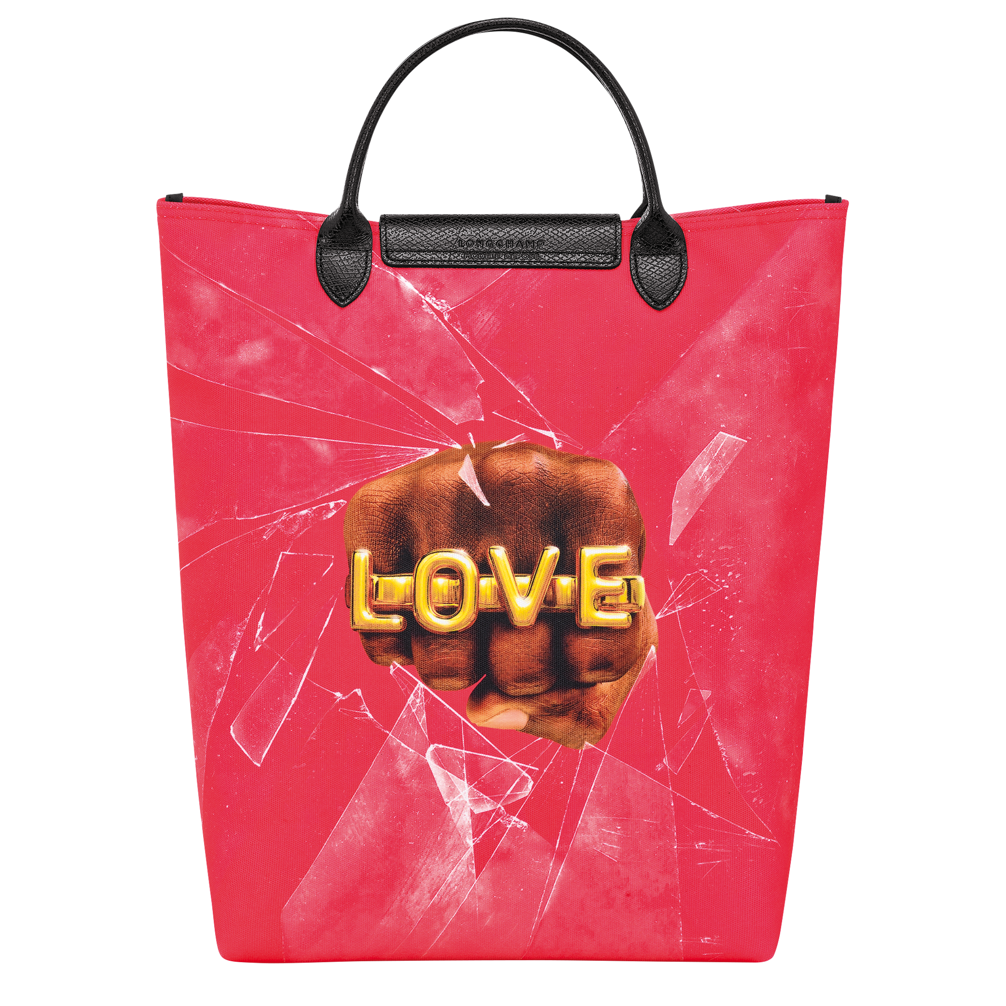 Longchamp x ToiletPaper Tote bag M, Red