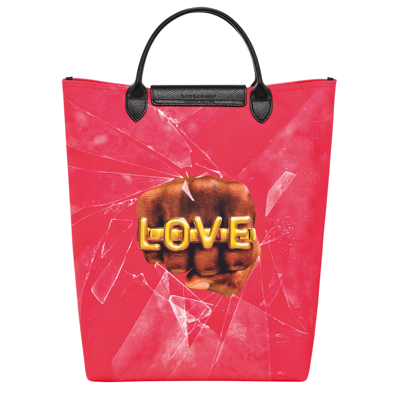 Longchamp x ToiletPaper M Tote bag , Red - Canvas  - View 4 of 5