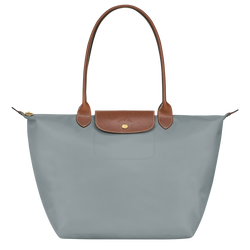 Le Pliage Original L Tote bag , Steel - Recycled canvas