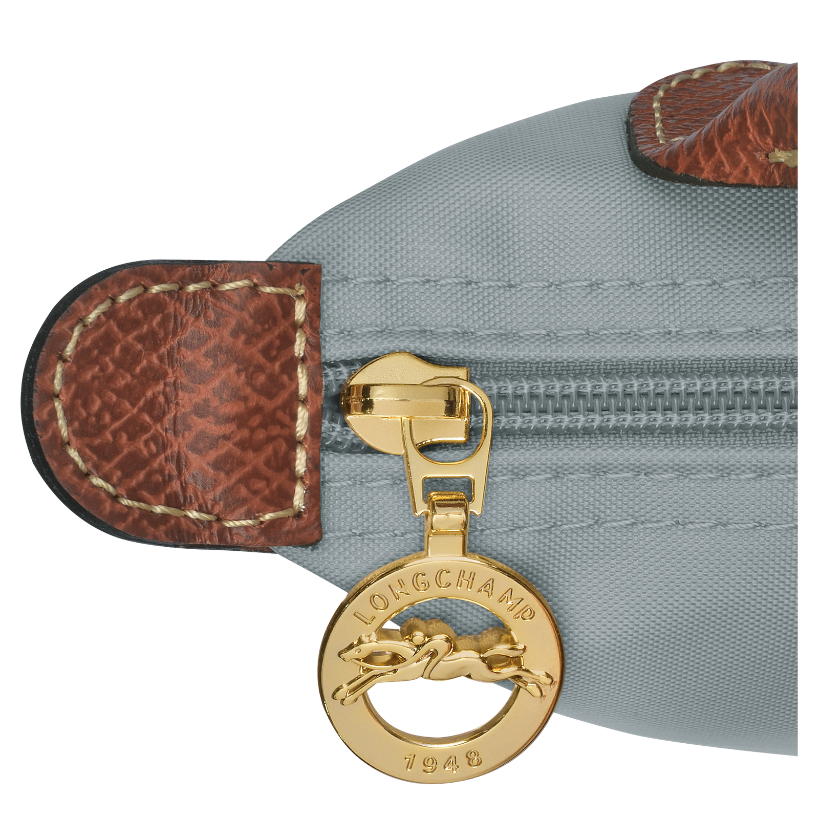 Le Pliage Original Pouch with handle Steel Recycled canvas