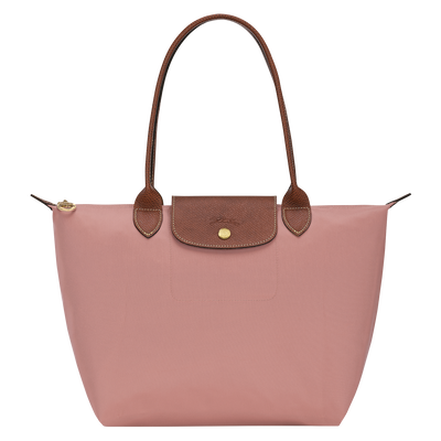 Le Pliage Original 肩揹袋 M , 粉紅茶色 - 再生帆布
