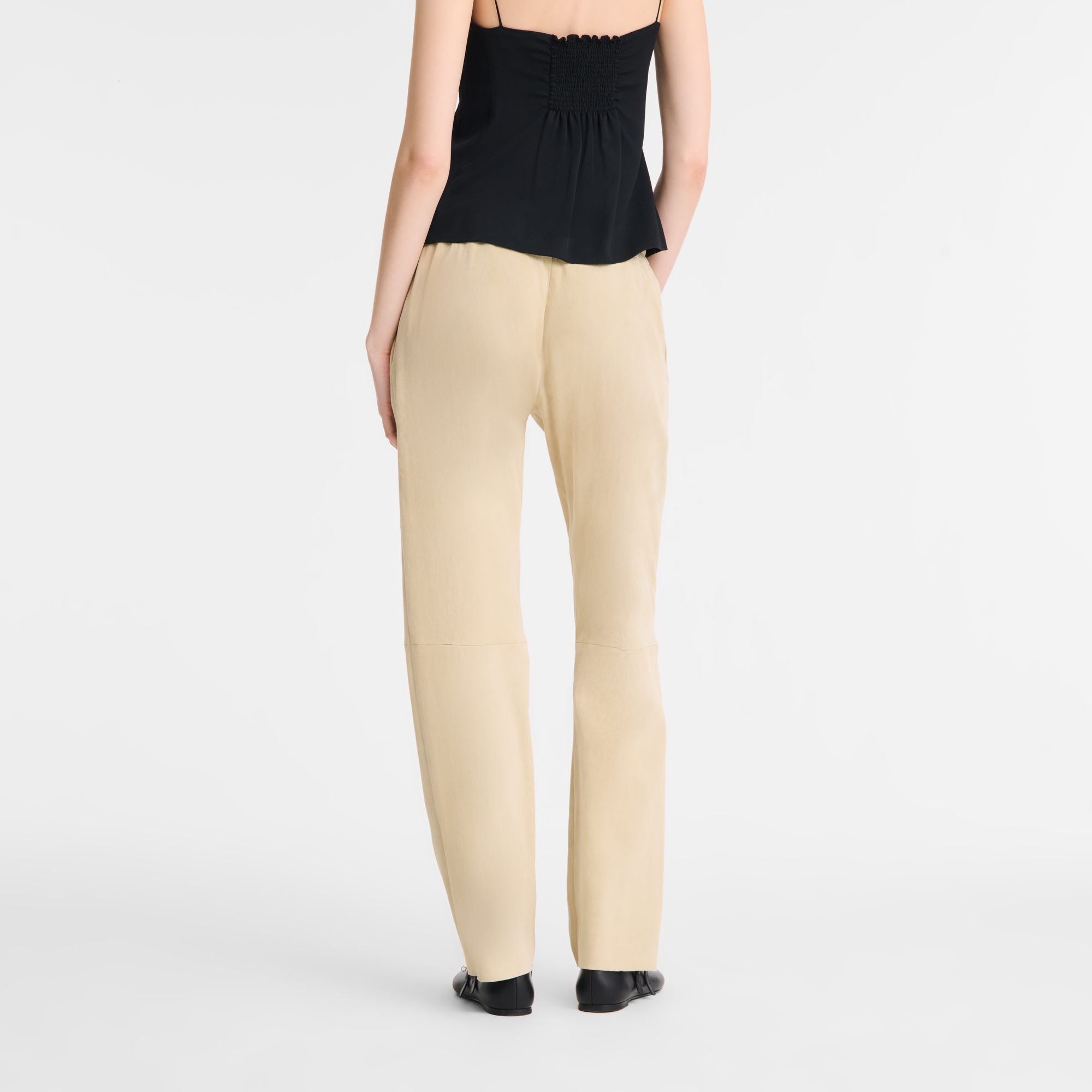 Pantalón recto de piel, Beige - Vista 3 de
5 - ampliar el zoom null Pantalón recto de piel, Beige