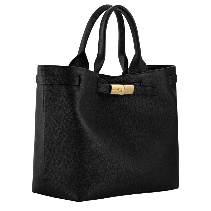 Le Smart L Tote bag Black - Leather | Longchamp US