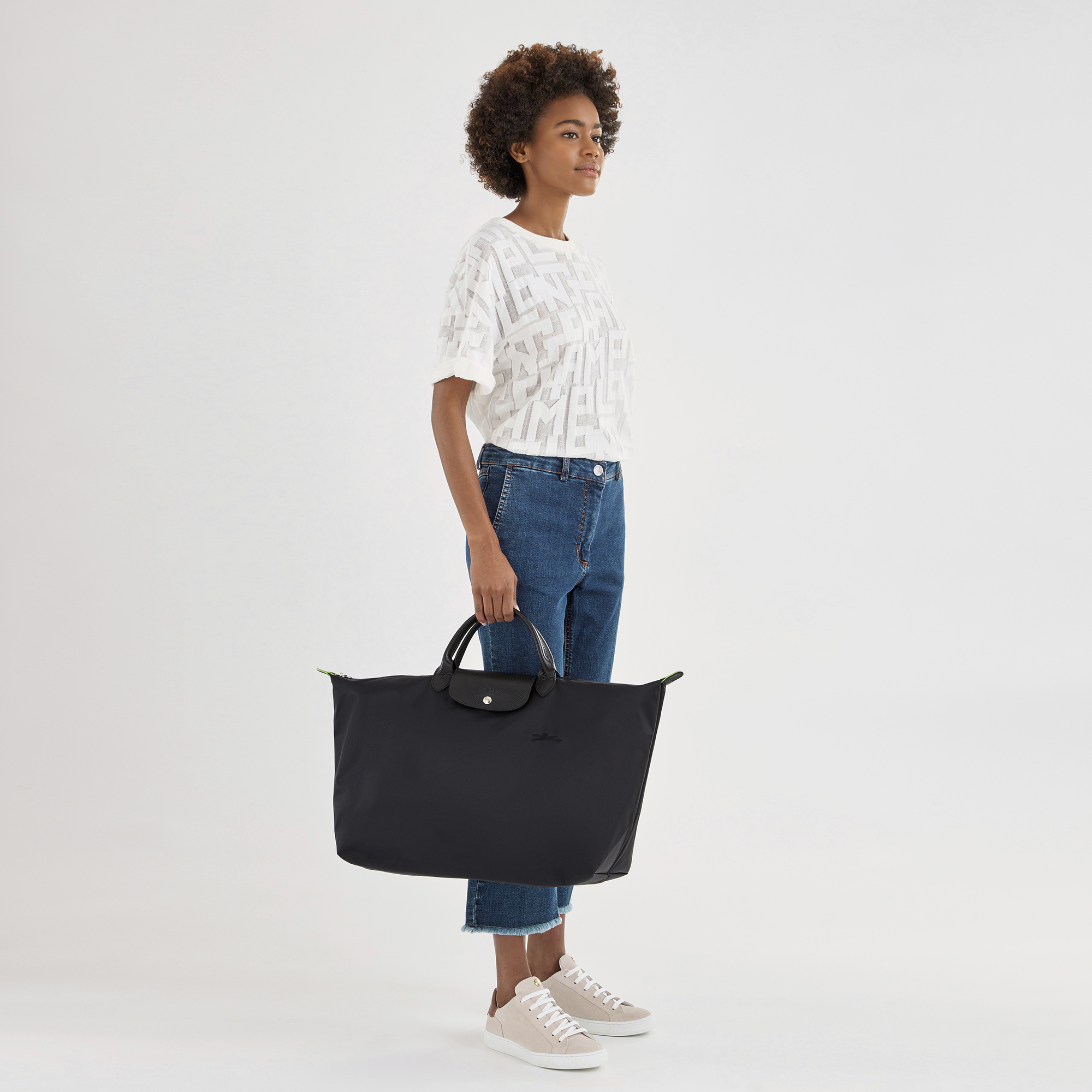 Large black Longhamp Le Pliage Neo tote