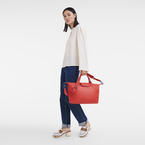 Handtasche L Le Pliage Xtra , Leder - Orange - Ansicht 2 von 2