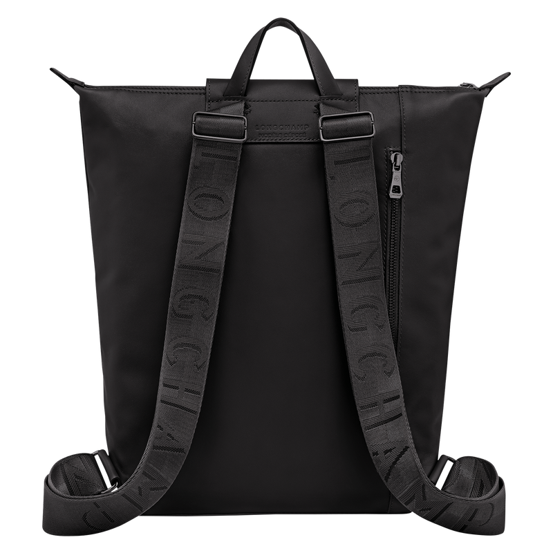 Sac &agrave; dos M Le Pliage Xtra , Cuir - Noir  - Vue 4 de 7