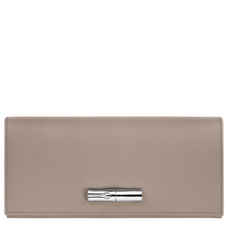 Le Roseau Flap wallet , Clay - Leather