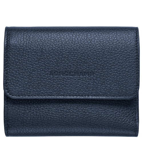 Compact wallet Le Foulonné Navy (30000021556) | Longchamp EN