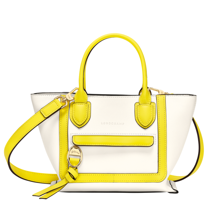 Mailbox Handtasche S, Ecru/Zitrone
