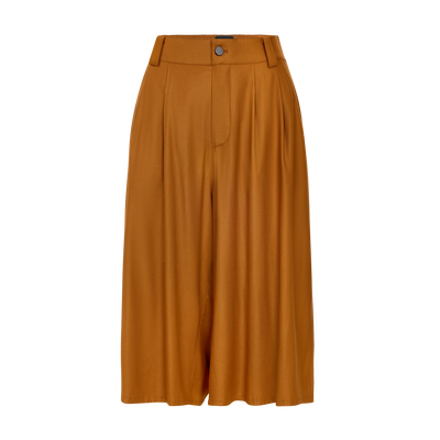 Shorts , Caramel - Viscose twill