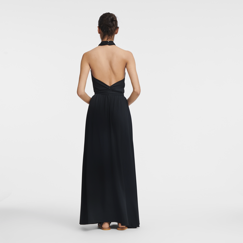 Long dress , Black - Crepe - View 3 of  3