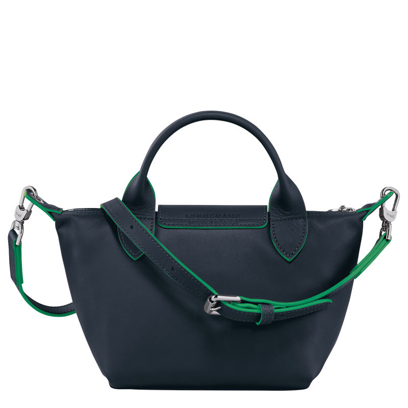 Longchamp navy leather bag discount