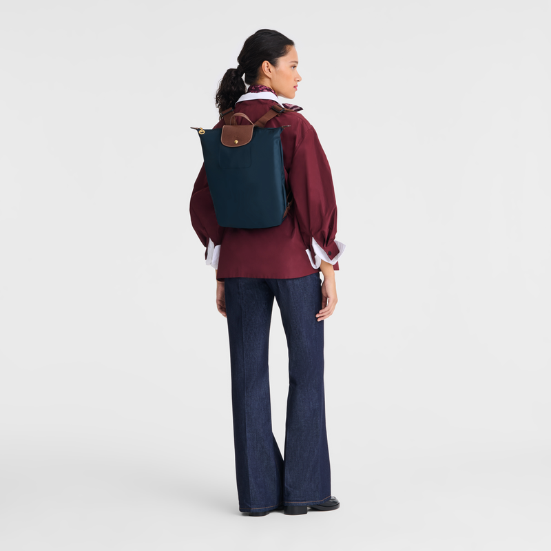 Le Pliage Original M Backpack , Navy - Recycled canvas  - View 2 of  7