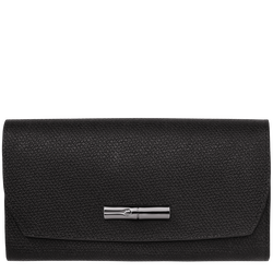 Le Roseau Continental wallet , Black - Leather