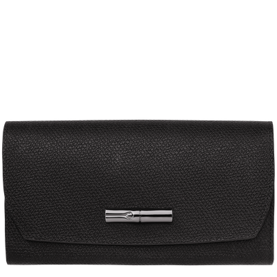 Roseau Cartera continental grande, Negro