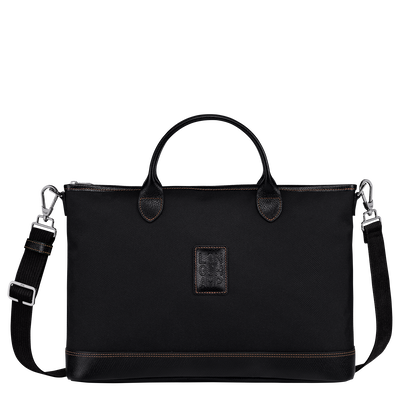 Aktentasche S Boxford , Recyceltes Canvas - Schwarz