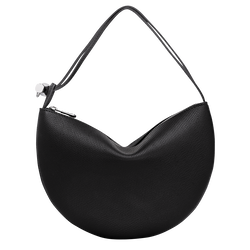 Le Roseau S Clutch , Black - Leather