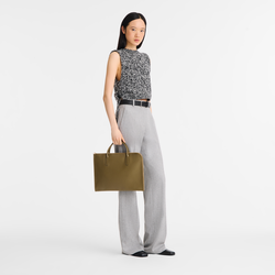 Le Foulonn&eacute; S Briefcase , Caper - Leather