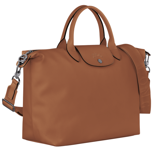 Le Pliage Xtra L Handbag , Cognac - Leather - View 3 of  5