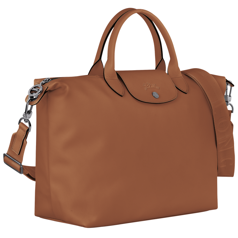 Le Pliage Xtra L Handbag , Cognac - Leather  - View 3 of  5