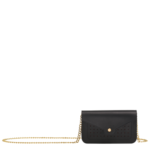 Mademoiselle Longchamp Wallet on chain, Black