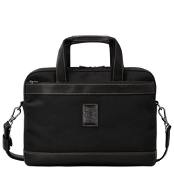 Boxford S Briefcase , Black - Recycled canvas