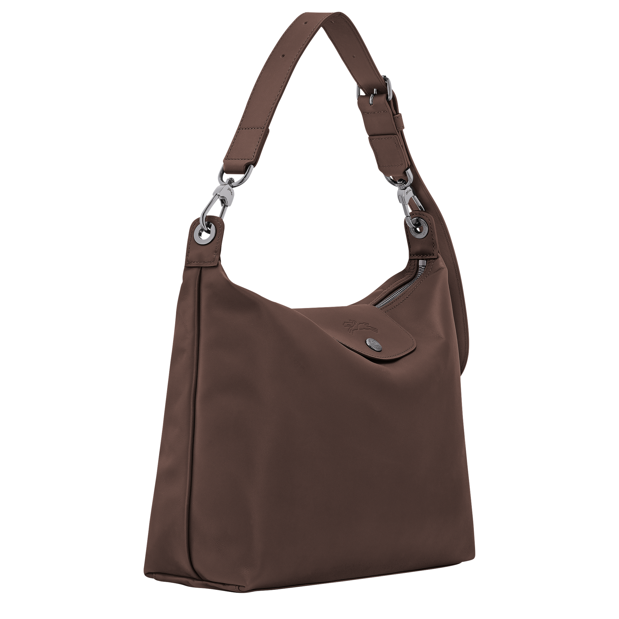 Le Pliage Xtra M Hobo bag Mocha - Leather | Longchamp US Le Pliage Xtra M Hobo bag Mocha - Leather | Longchamp US