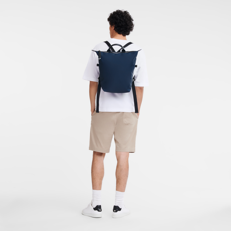 Le Pliage Energy L Backpack , Navy - Recycled canvas  - View 2 of  5