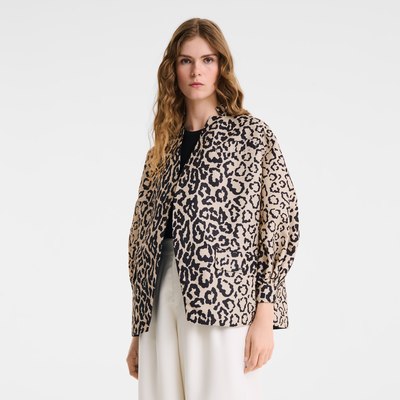 null Chaqueta, Beige/Negro