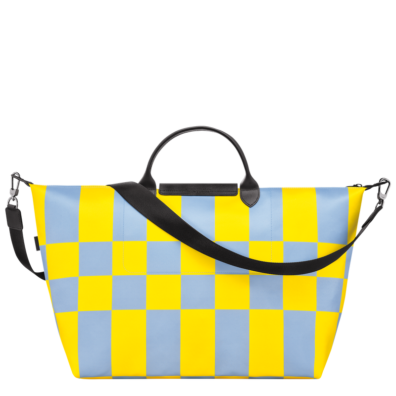 Le Pliage Collection S Travel bag , Sky Blue/Yellow - Canvas  - View 4 of  4