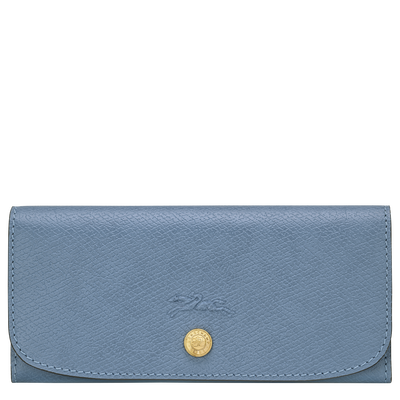 Épure Long continental wallet , Slate - Leather