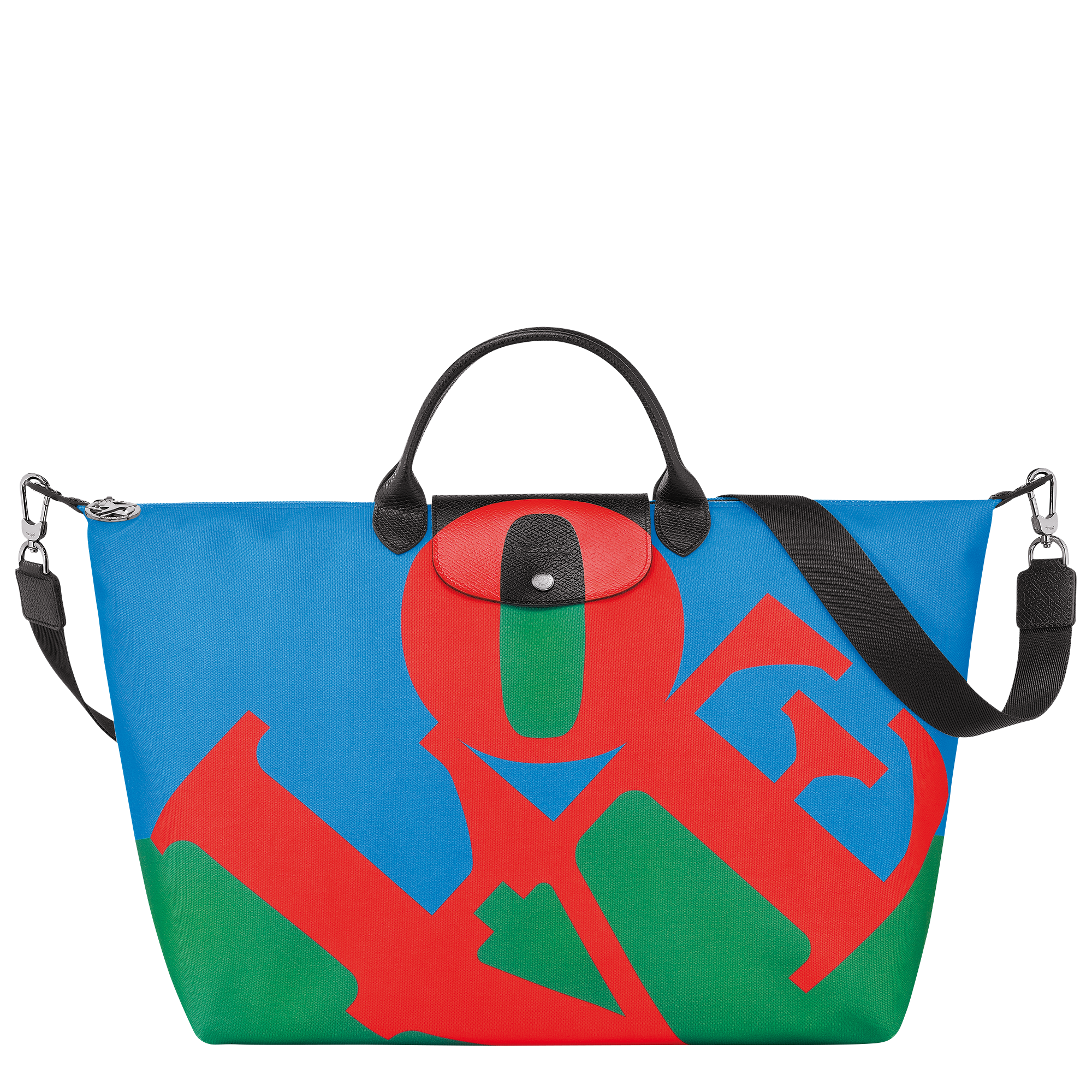 Longchamp x Robert Indiana Reisetasche S, Rot