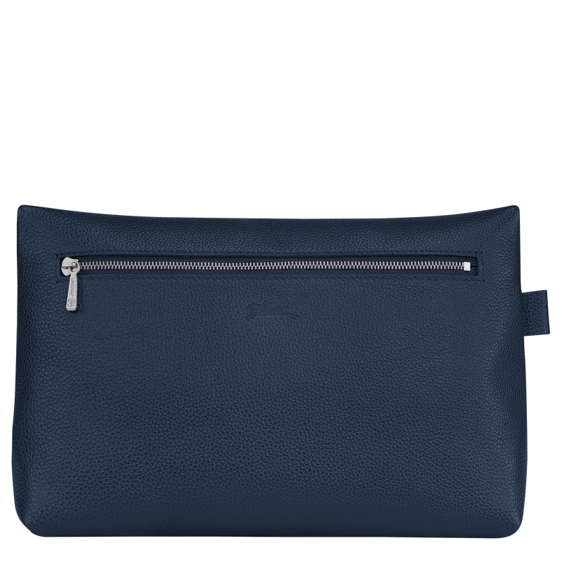 Le Foulonné Toiletry case , Navy - Leather  - View 3 of  3