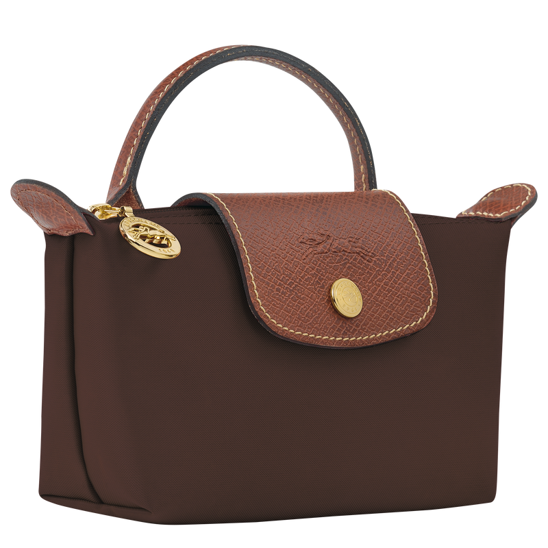 Le Pliage Original Pouch with handle Ebony Recycled canvas