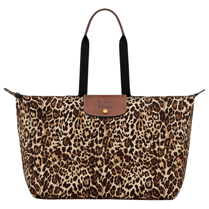 Longchamp X D'heygere Reisetasche/Rucksack S, Panther-Print
