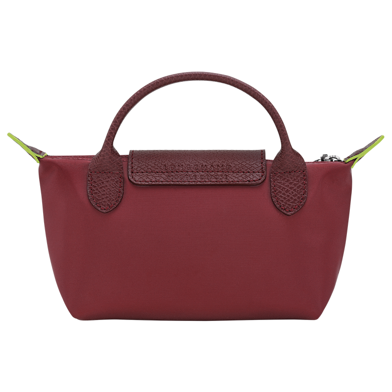 Le Pliage Green Pouch with handle , Pomegranate - Recycled canvas  - View 4 of  6