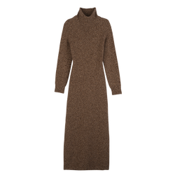 Long dress , Chocolate - Knit