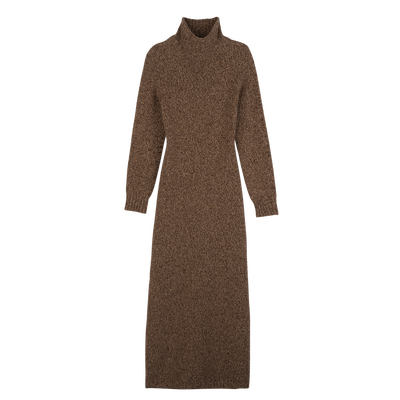 Long dress , Chocolate - Knit