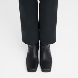 La Cavalière Heeled booties , Black - Leather