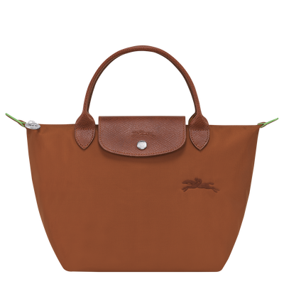 Le Pliage Green S Handbag , Cognac - Recycled canvas