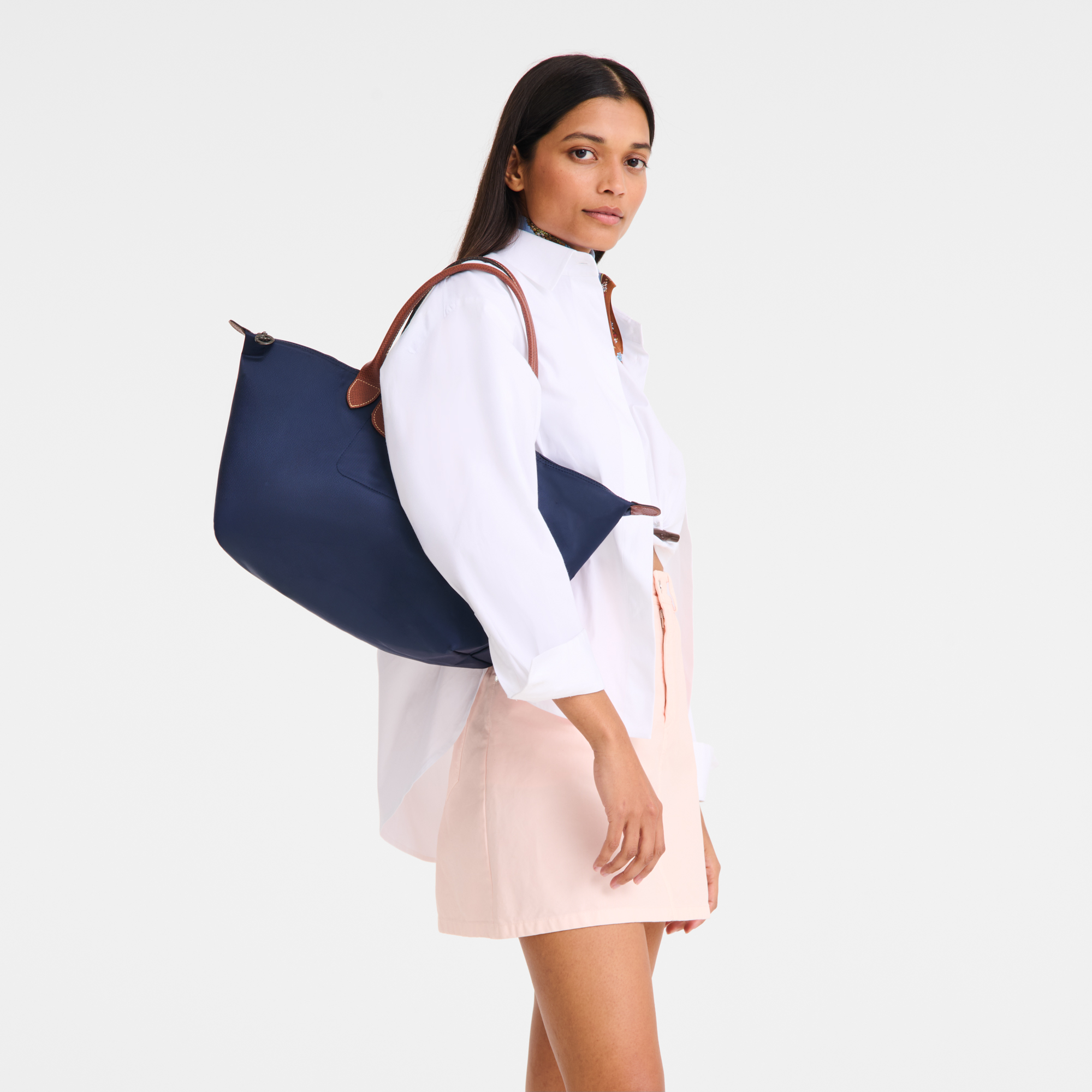 Le Pliage Original L Handbag Navy - Canvas | Longchamp US Le Pliage Original L Handbag Navy - Canvas | Longchamp US