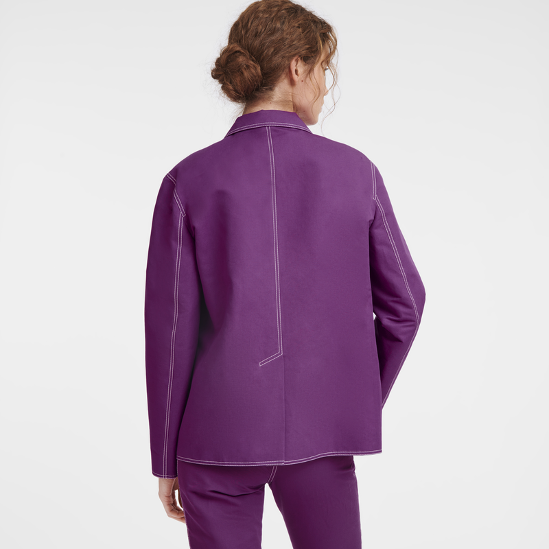 Veste , Gabardine - Violette  - Vue 3 de 3