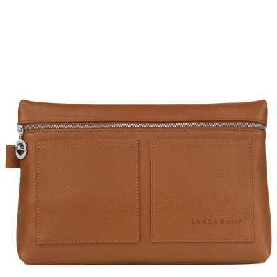 Le Foulonn&eacute; Toiletry case , Caramel - Leather