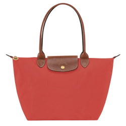 Le Pliage Original M Tote bag , Tomato - Recycled canvas