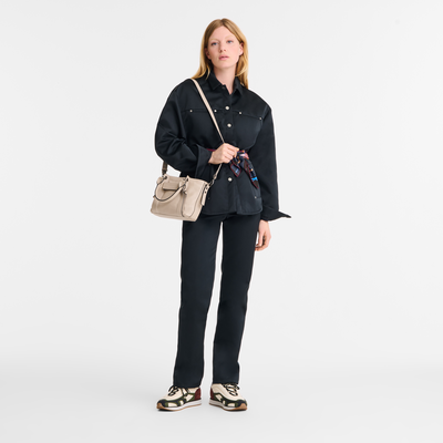 Sac à main S Longchamp 3D , Cuir - Argile