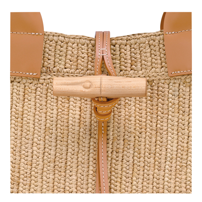 Shopping bag L Le Roseau , Tela - Sabbia  - View 6 of  6