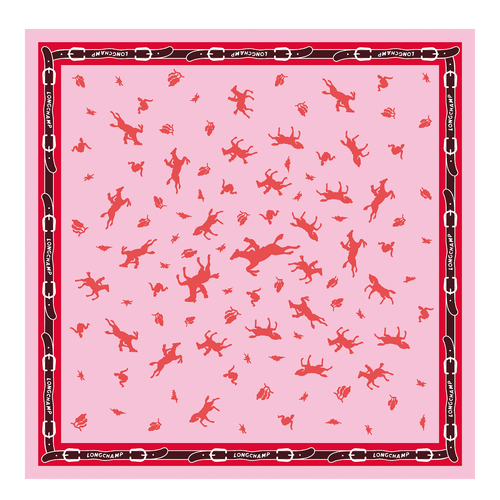 Longchamp 80's Silk scarf 50 , Pink/Orange - OTHER - View 1 of 2