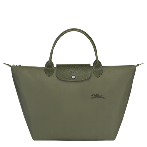 Le Pliage Green Tas met handgreep aan de bovenkant M , Groen - Gerecycled canvas - Weergave 1 van  6